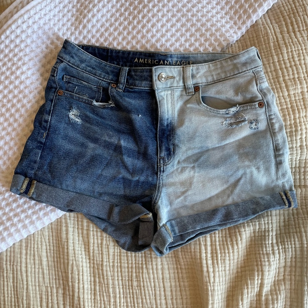 AE denim mom shorts (stretchy)
